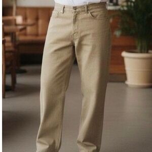 Levis 502 Taper Fit Pants Mens 29x30 Khaki Tan Twill WaterLess 29507-0009